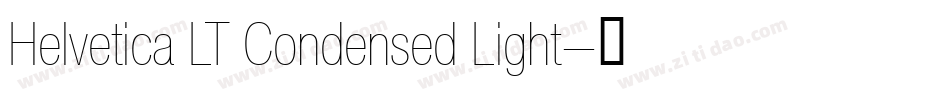 Helvetica LT Condensed Light字体转换